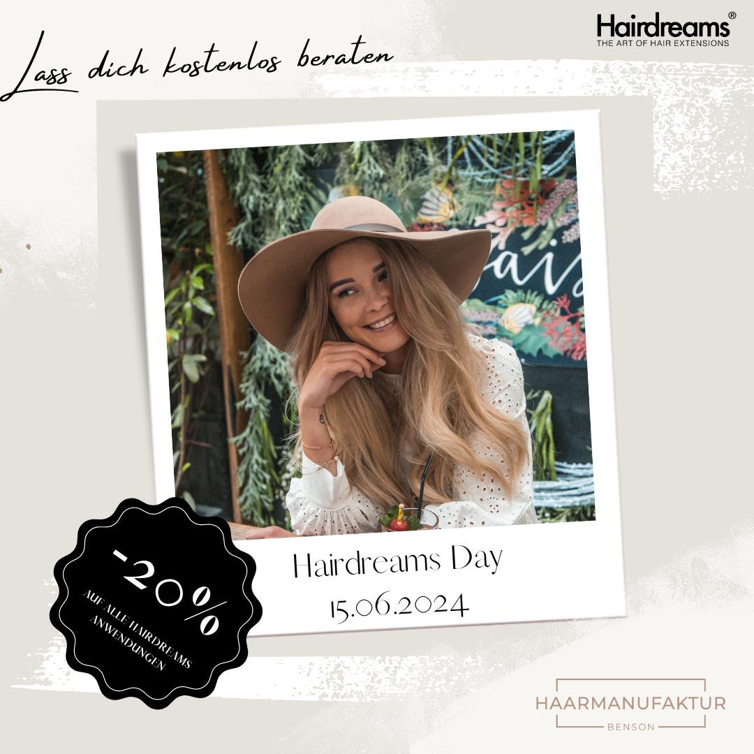 Aktuelles_Angebot_1 20% Rabatt auf Hairdreams Extensions – Frau mit blonden Haaren und Hut